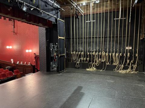 Backstage fly ropes
